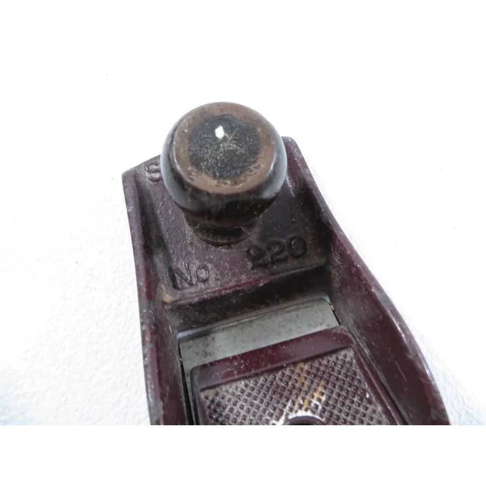 Vintage Stanley No. 220 Black Plane Wood Working Carpentry Made‎ In USA - Picture 3 of 12